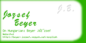 jozsef beyer business card